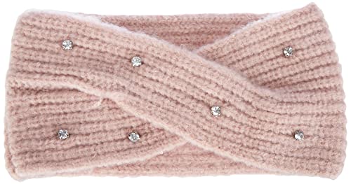 ONLY Womens Onlsalina Knit Diamond Headband Winter-Stirnband, Light Grey Melange/Detail:Pearls, ONE Size von ONLY