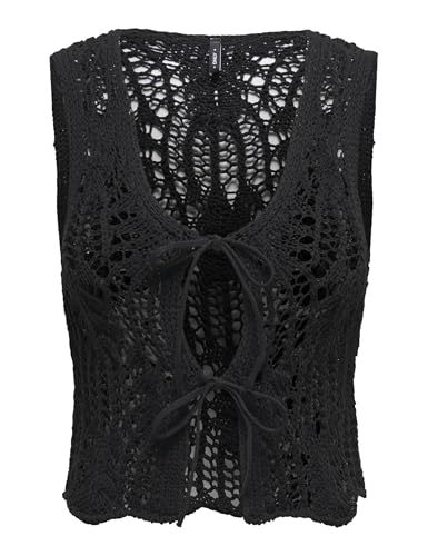 Onllizzy Life Sl Crochet Tie Vest KNT von ONLY