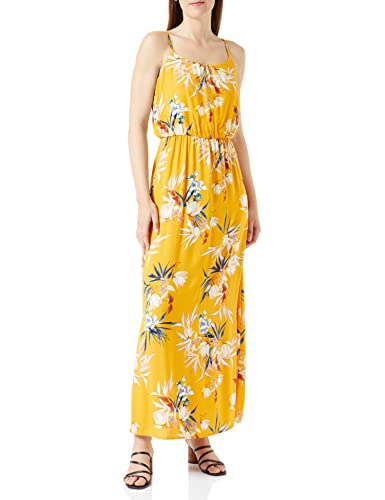 ONLY Damen Onlnova Life Strap Maxi Dress Aop Ptm, Golden Yellow/Aop:333 Devon, 38 von ONLY