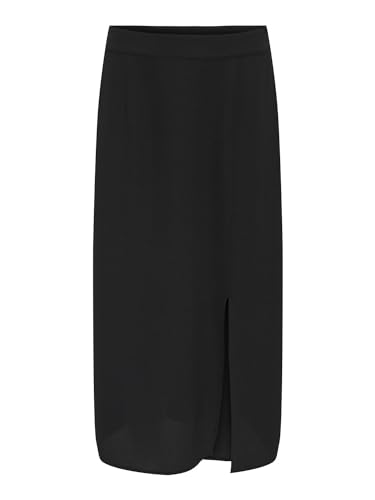 ONLY Damen Onlnova Life VIS Piper Slit Skirt SOLID Rock15299491 ,Schwarz ,S von ONLY