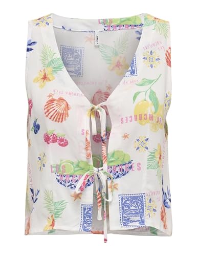 Onlnova Life Vis S/L Tie Vest AOP von ONLY