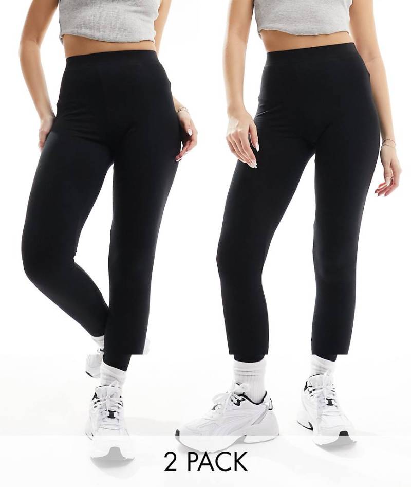 Only - 2er-Pack Leggings in schwarz von ONLY