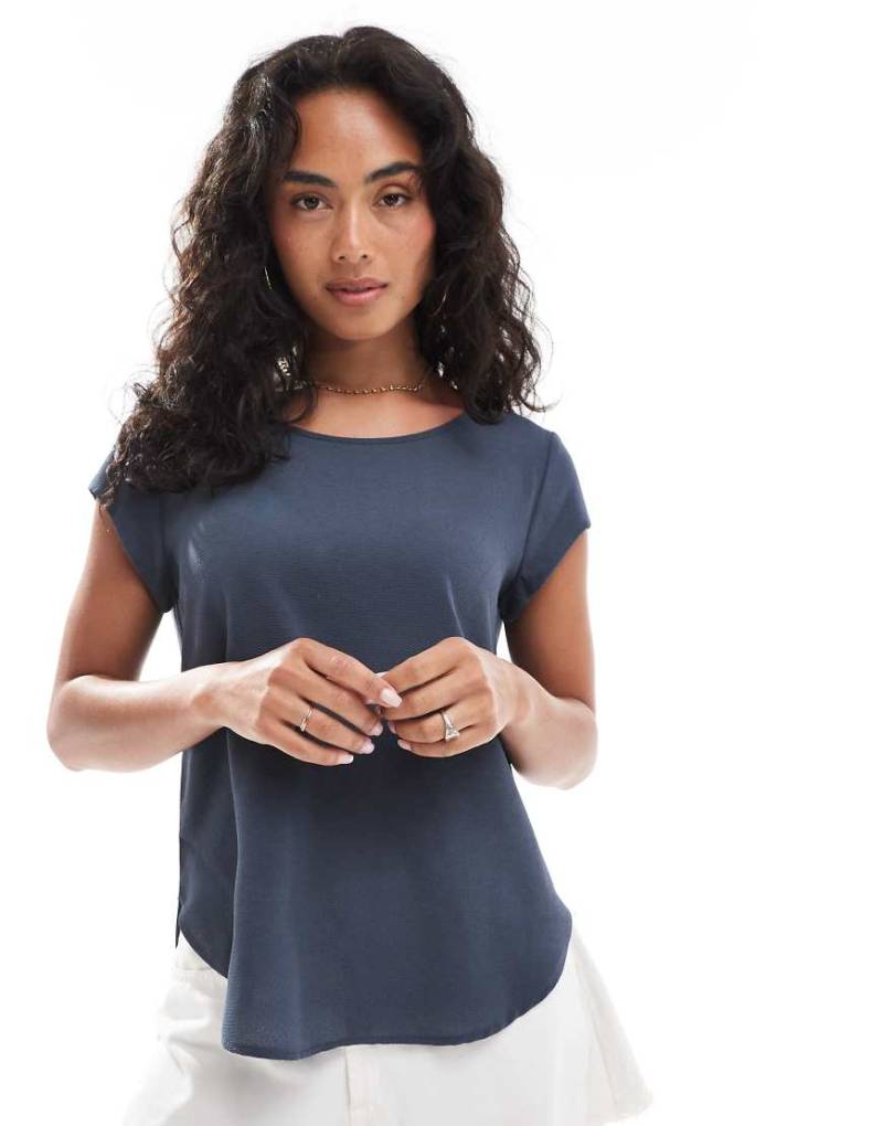 Only - Bluse in Schiefergrau mit Reißverschluss hinten von ONLY