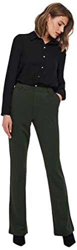 Only Damen ONLROCKY MID FLARED PANT TLR NOOS Hose, Peat, S / "32 von ONLY