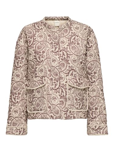 ONLY Damen Onlhallie Quilted Jacket OTW Noos Gesteppte Kurze Jacke, Egret, s von ONLY