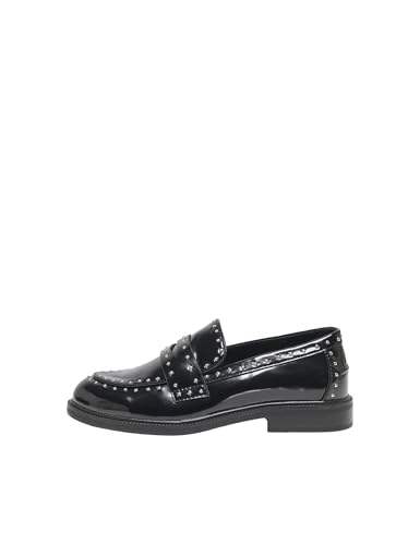 ONLY Damen Onllux-7 Pu Studs Loafer, Black, 37 EU von ONLY