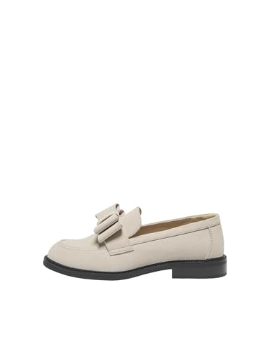 ONLY Damen Onllux-8 Pu Bow Loafer, Creme, 38 EU von ONLY