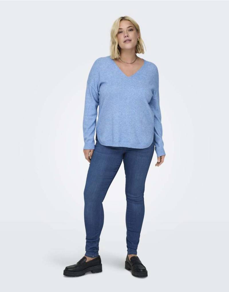 Only - Jeans mit engem Schnitt in hellem Denim-Mittelblau von ONLY