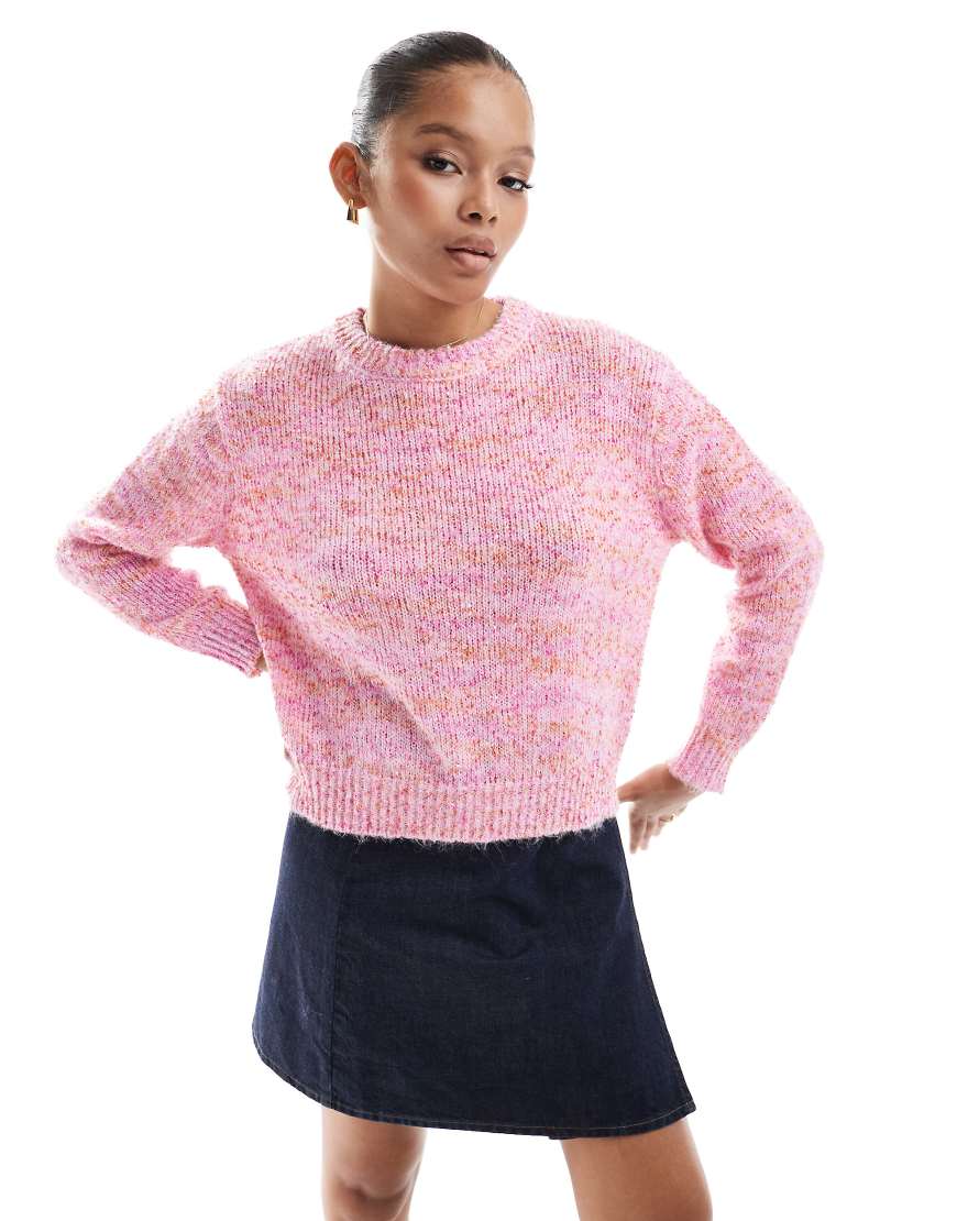 Only - Pullover in Rosa mit Rundhalsausschnitt von ONLY