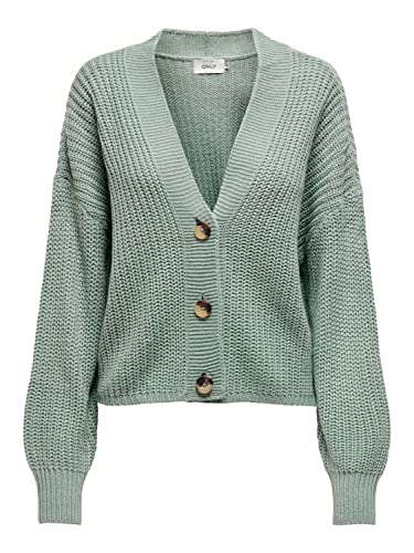 Only Strickjacke ONLCAROL Knit Cardigan, grün (Chinois Green), L von ONLY
