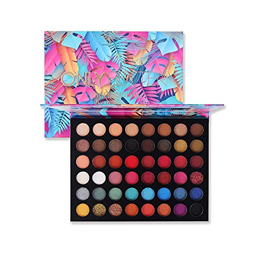 ONLYBETTER Eyeshadow Palette Glitter 48 Colors Bright Colorful Shimmer Eye Shadow Makeup Palette High Pigmented Metallic Color Eye Shadow Powder Easy To Blend Rainbow Sparkle Glitter Eyeshadow Pallet von ONLYBETTER