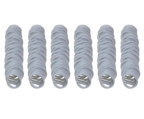 ONLYKXY 400 Stück natürliche Gummibänder, 15 mm, weiche elastische Bänder für Haare, Zöpfe, Mini-Gummiringe (grau) von ONLYKXY