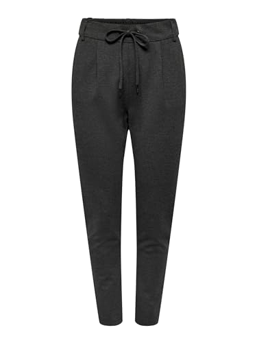 ONLY Damen Elegante Stoffhose | Poptrash Paperback Stretch Pants | Tunnelzug & Gürtelschlaufen ONLPOPTRASH, Farben:Grau, Größe:XS / 32L von ONLYnoos