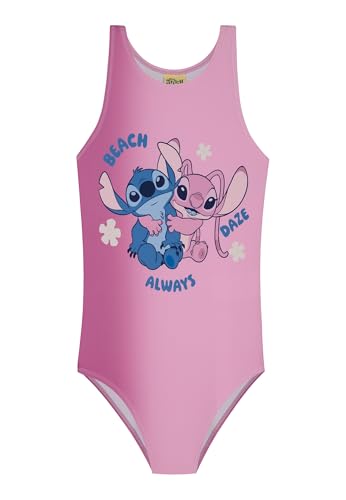 Disney Stitch Badeanzug Mädchen Rosa - Wunderschön - Einteiliger Schwimmanzug Bademode - Perfekt für Strand, Urlaub und Freibad - Geschenke für Mädchen von ONOMATO!
