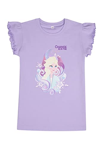 Frozen - Die Eiskönigin ELSA Kinder Mädchen T-Shirt Kurzarm, Größe Kids:110-116 von ONOMATO!