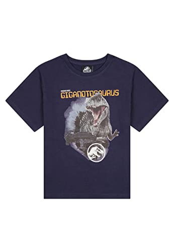 Jurassic World Giganotosaurus Jungen T-Shirt Dunkel-Blau (as3, Numeric, Numeric_152, Regular) von ONOMATO!