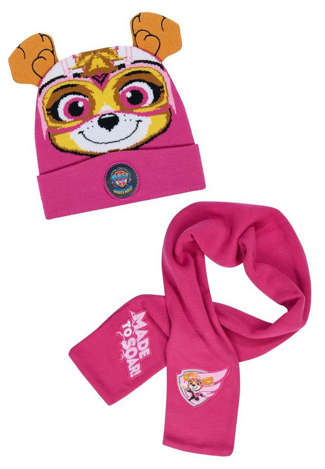 ONOMATO! Beanie Paw Patrol Skye Mädchen Kinder Winter-Set Mütze & Schal (SET) von ONOMATO!