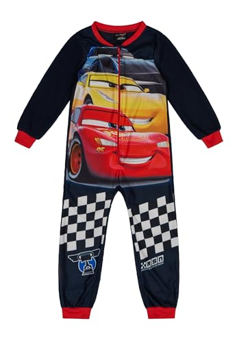 ONOMATO! Cars Lightning McQueen Fleece Jumpsuit Schlafanzug Jungen, Größe Kids:98-104 von ONOMATO!