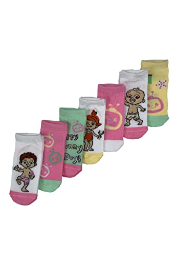 ONOMATO! CoComelon Kinder Mädchen Socken 7 Paar Strümpfe Paket Set, Größe:27/30 von ONOMATO!