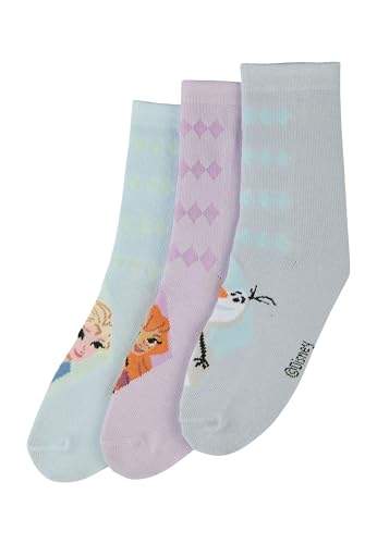 ONOMATO! Frozen - Die Eiskönigin Anna Elsa Kinder Mädchen Socken Set 3 Paar, Größe:23/26 von ONOMATO!