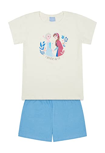 ONOMATO! Frozen - Die Eiskönigin Anna und ELSA Sommer Schlafanzug Shorty Pyjama-Set kurz, Größe Kids:122-128 von ONOMATO!
