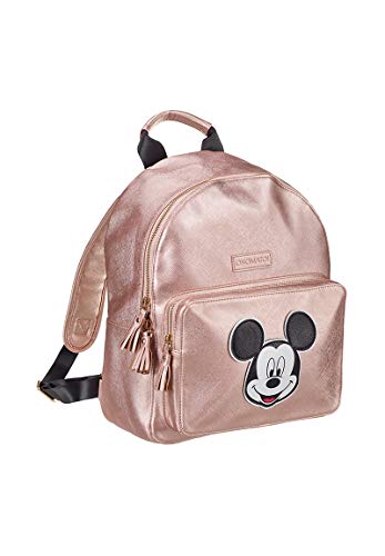 ONOMATO! Mickey Mouse Rucksack Backpack Mädchen Frauen für Groß und Klein Kinder Erwachsen, Farbe:Rosegold von ONOMATO!