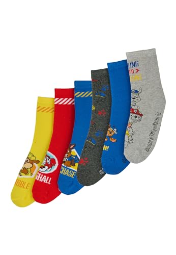 ONOMATO! Paw Patrol Chase Marshall Rubble Kinder Jungen Socken Set 6 Paar (DE/NL/SE/PL, Numerisch, 23, 26, Regular) von ONOMATO!