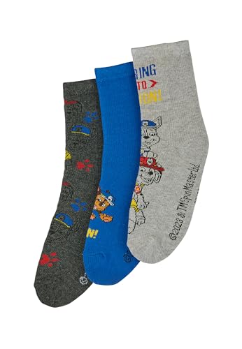 ONOMATO! Paw Patrol Kinder Jungen Socken Set 3 Paar, Größe:23/26 von ONOMATO!