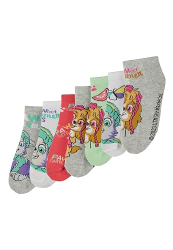 ONOMATO! Paw Patrol Skye Everest Kinder Mädchen Seaker-Socken Set 7 Paar (DE/NL/SE/PL, Numerisch, 19, 22, Regular) von ONOMATO!