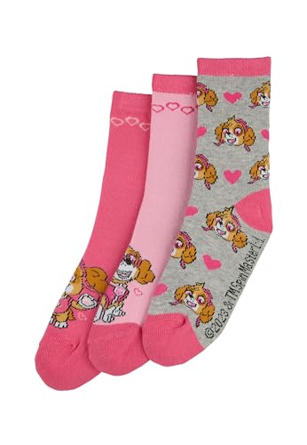 ONOMATO! Paw Patrol Skye Kinder Mädchen Socken Set 3 Paar (DE/NL/SE/PL, Numerisch, 27, 30, Regular) von ONOMATO!