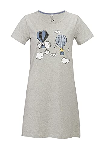 ONOMATO! Peanuts Snoopy Damen Nachthemd-Kleid Schlafshirt, Farbe:Grau, Größe:S von ONOMATO!