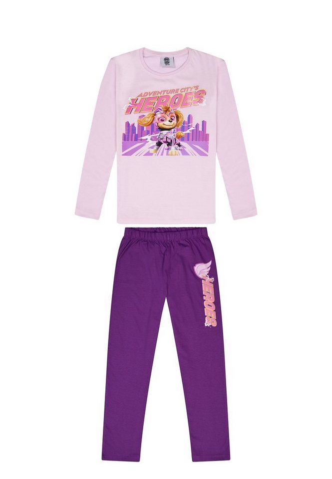 ONOMATO! Schlafanzug Paw Patrol Mädchen Schlafanzug Pyjama-Set langarm Shirt + Hose (2 tlg) von ONOMATO!