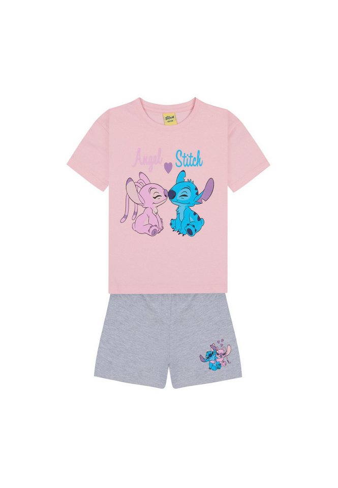 ONOMATO! Shorty Disney Lilo und Stitch Schlafanzug für Mädchen Kurz Pyjama Shorty (2 tlg) von ONOMATO!