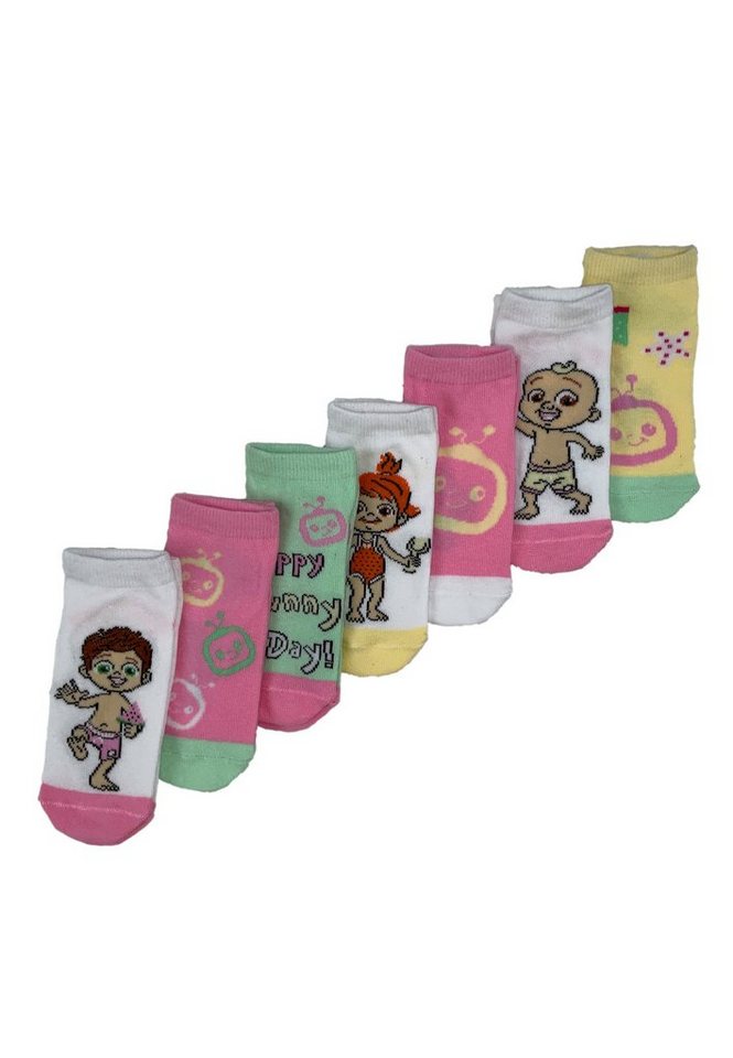 ONOMATO! Sneakersocken CoComelon Kinder Mädchen Socken 7 Paar Strümpfe Paket (7-Paar) von ONOMATO!