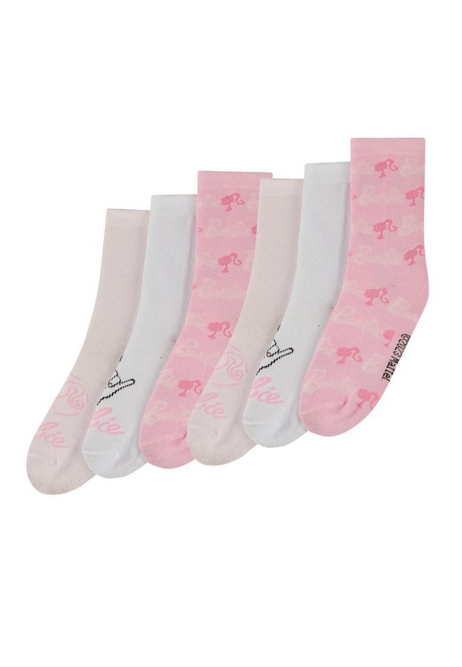 ONOMATO! Socken Barbie Kinder Mädchen Socken 6er Pack (6-Paar) von ONOMATO!