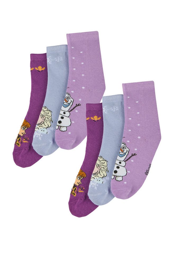 ONOMATO! Socken Frozen - Die Eiskönige Kinder Mädchen Strümpfe Socken 3er Pack (6-Paar) von ONOMATO!