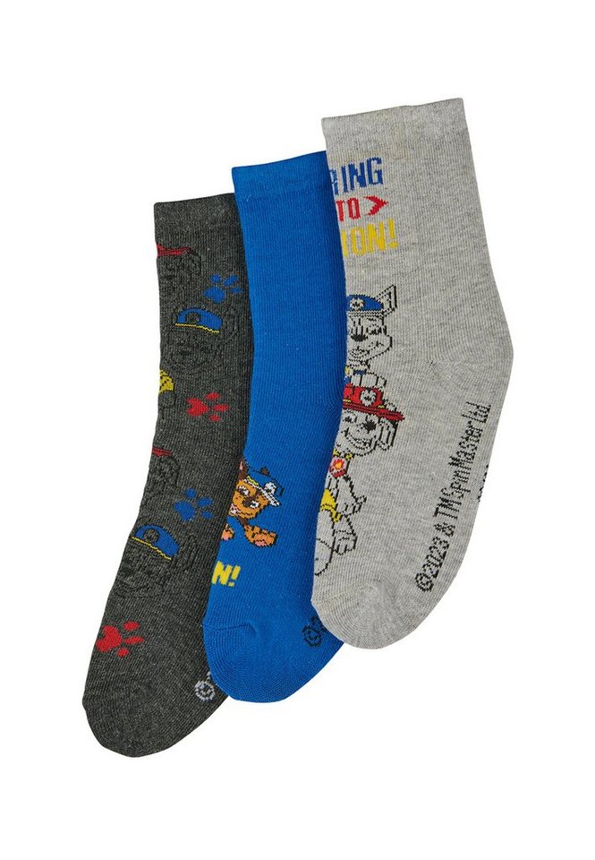 ONOMATO! Socken Paw Patrol Chase Kinder Jungen Socken 3er Pack (3-Paar) von ONOMATO!