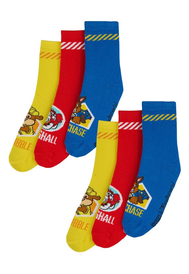 ONOMATO! Socken Paw Patrol Chase Kinder Jungen Socken 6er Pack (6-Paar) von ONOMATO!