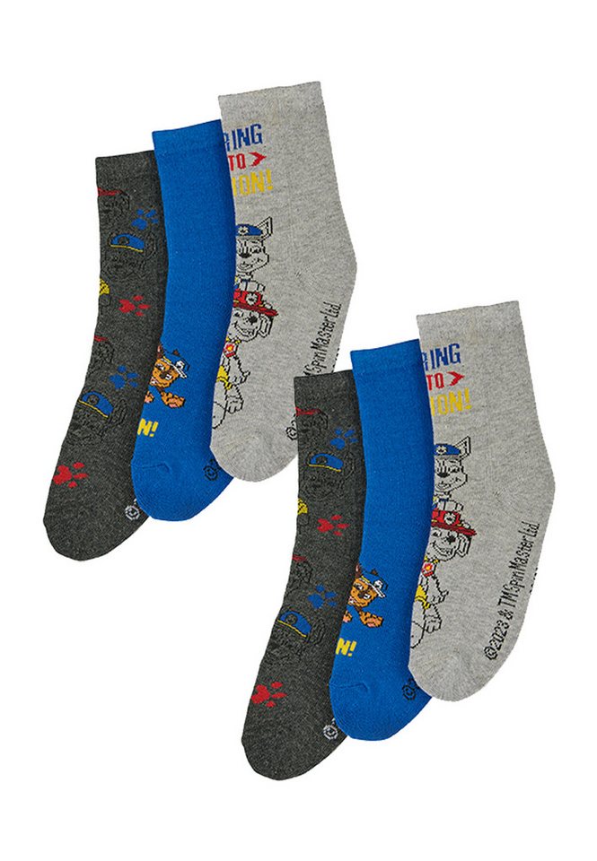 ONOMATO! Socken Paw Patrol Chase Kinder Jungen Socken 6er Pack (6-Paar) von ONOMATO!