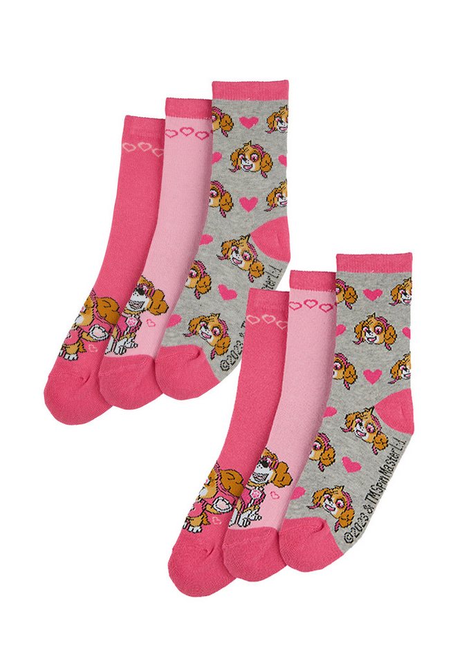 ONOMATO! Socken Paw Patrol Skye Kinder Mädchen Strümpfe Socken 6er Pack (6-Paar) von ONOMATO!