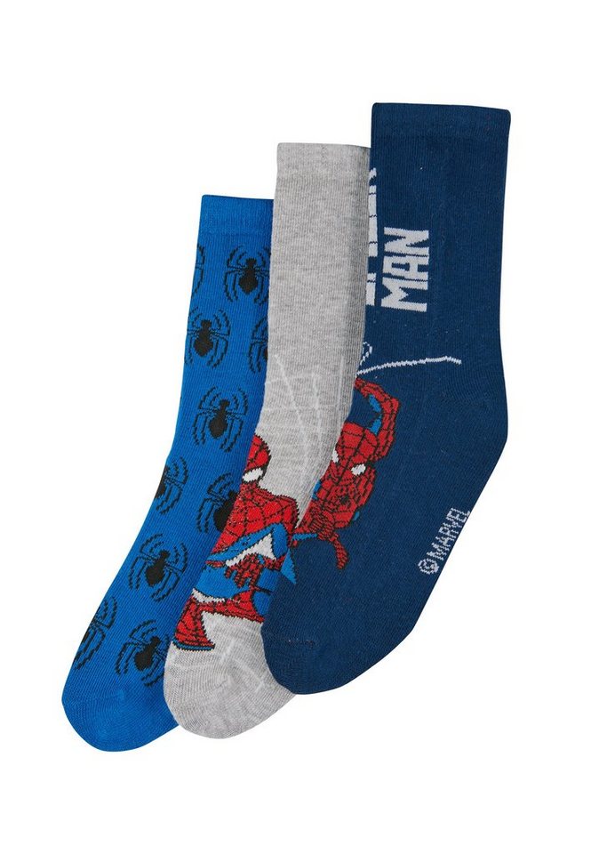 ONOMATO! Socken Spider-Man Kinder Jungen Socken 3er Pack (3-Paar) von ONOMATO!