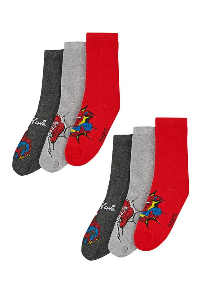 ONOMATO! Socken Spider-Man Kinder Jungen Socken 6er Pack (6-Paar) von ONOMATO!