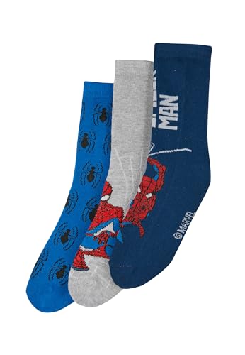 ONOMATO! Spider-Man Jungen Kinder Socken 3 Paar, Größe:27/30 von ONOMATO!