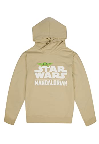 Star Wars The Mandalorian Grogu Kapuzen-Pullover Hoodie Sweater Beige, Größe Kids:146-152 von ONOMATO!