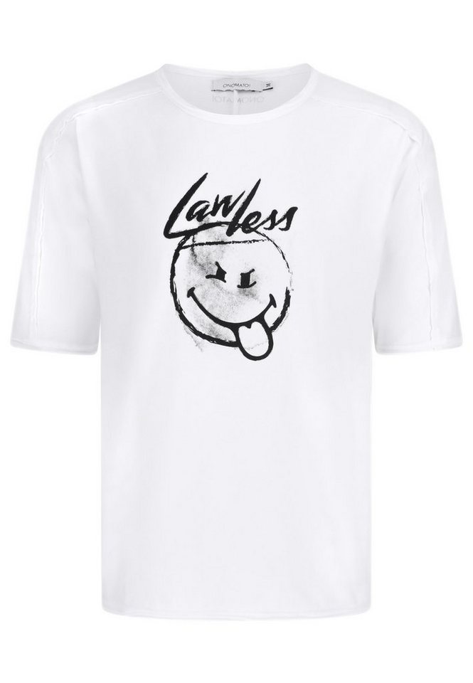 ONOMATO! T-Shirt Smiley World Lawless Herren T-Shirt Kurzarm-Shirt von ONOMATO!