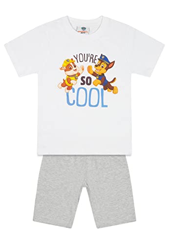 Paw Patrol Rubble und Chase Sommer Schlafanzug Shorty Pyjama-Set kurz, Größe Kids:110-116 von ONOMATO!