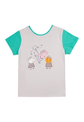 Peppa Pig Wutz Wende Kinder Mädchen T-Shirt Oberteil Shirt Vorder- und Rückseite Bedruckt (128-134) von ONOMATO!