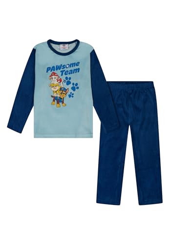 Schlafanzug Jungen | Paw Patrol Pyjama für Jungen mit Chase, Marshall & Rubble | Langarm Kinder-Schlafanzug in Blau Paw Patrol Geburtstag von ONOMATO!