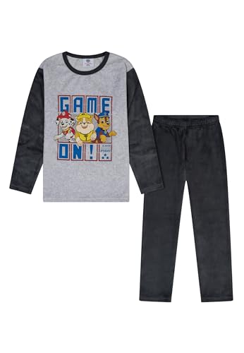 Schlafanzug Jungen | Paw Patrol Pyjama für Jungen mit Chase, Marshall & Rubble | Langarm Kinder-Schlafanzug in Grau Paw Patrol Geburtstag von ONOMATO!