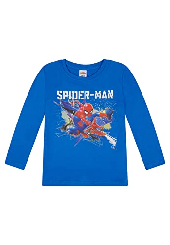 Spider-Man Kinder Jungen T-Shirt Longsleeve Langarm-Shirt, Größe Kids:122-128 von ONOMATO!